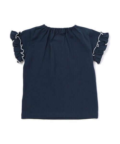 BeBe / べべ Tシャツ | フラワーシャワー刺しゅうフリル天竺半袖Tシャツ(90~150cm) | 詳細8