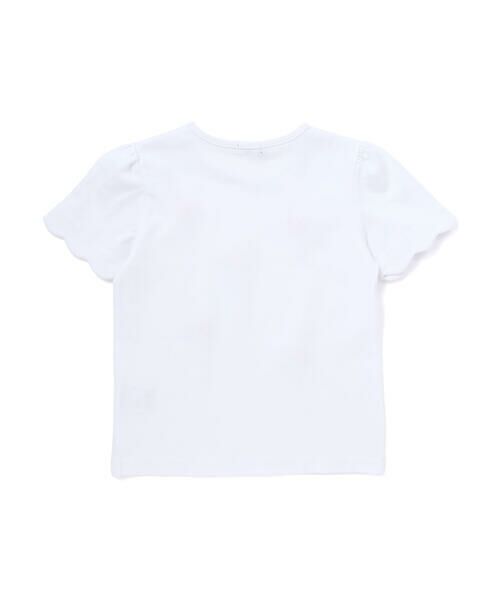 BeBe / べべ Tシャツ | フラミンゴモチーフスカラップ袖Tシャツ(80~150cm) | 詳細5