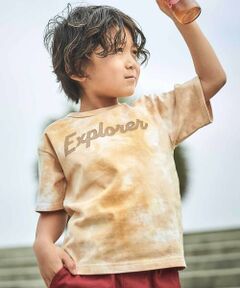 BeBe / べべ Tシャツ | Explorerメッシュロゴタイダイ染め天竺半袖Tシャツ(90~150cm)