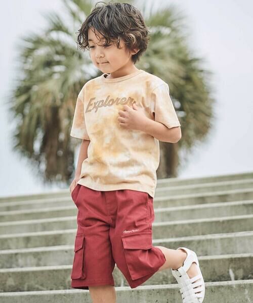 BeBe / べべ Tシャツ | Explorerメッシュロゴタイダイ染め天竺半袖Tシャツ(90~150cm) | 詳細2