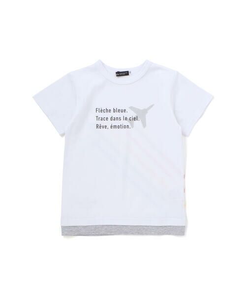 BeBe / べべ Tシャツ | 【ブルーインパルス】スモーク飛行プリント天竺半袖Tシャツ(90~140cm) | 詳細6