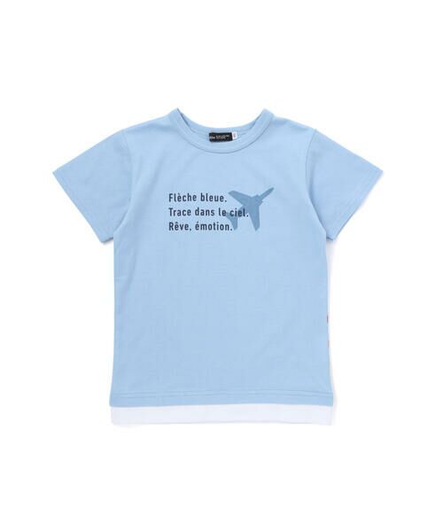 BeBe / べべ Tシャツ | 【ブルーインパルス】スモーク飛行プリント天竺半袖Tシャツ(90~140cm) | 詳細11