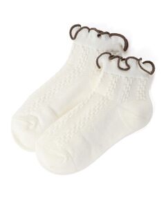 BeBe / べべ ソックス | フロート編みアンクル丈フリルソックス(11~24cm)