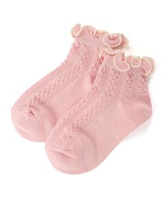 BeBe / べべ ソックス | フロート編みアンクル丈フリルソックス(11~24cm)