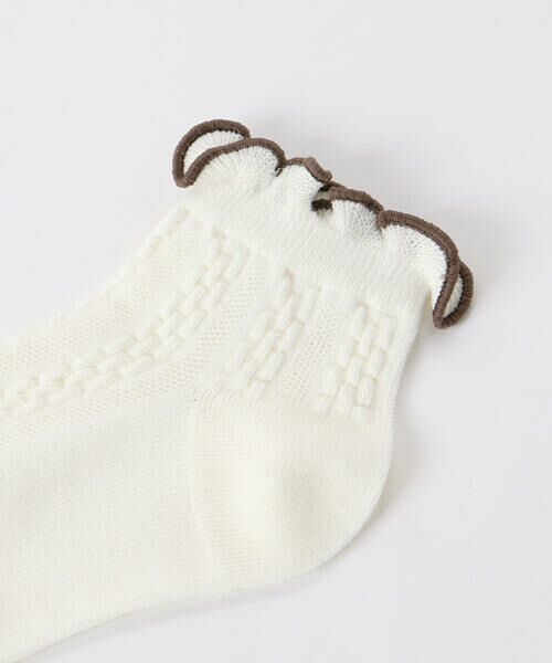 BeBe / べべ ソックス | フロート編みアンクル丈フリルソックス(11~24cm) | 詳細1