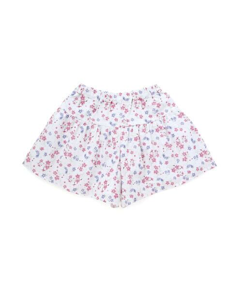 BeBe / べべ ショート・ハーフ・半端丈パンツ | 【お揃い】ドビーフラワープリントキュロットパンツ(90~150cm) | 詳細5