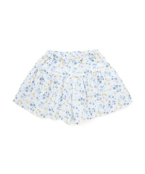 BeBe / べべ ショート・ハーフ・半端丈パンツ | 【お揃い】ドビーフラワープリントキュロットパンツ(90~150cm) | 詳細12