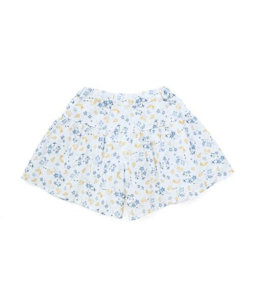 BeBe / べべ ショート・ハーフ・半端丈パンツ | 【お揃い】ドビーフラワープリントキュロットパンツ(90~150cm) | 詳細13