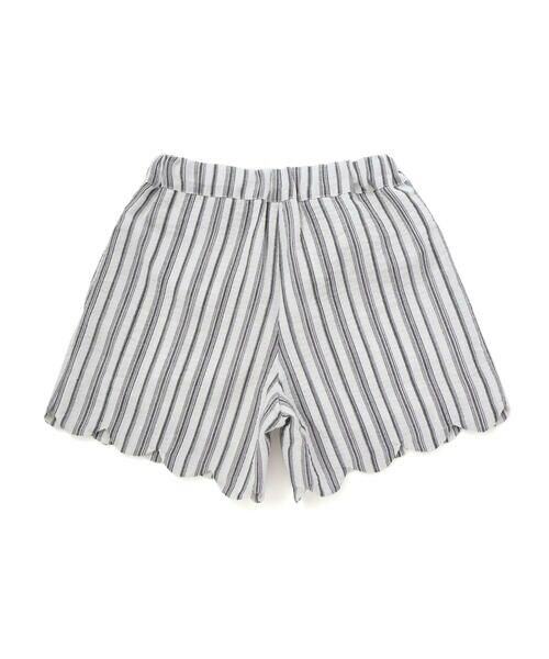 BeBe / べべ ショート・ハーフ・半端丈パンツ | 【お揃い】ナチュラルストライプ裾スカラップショートパンツ(90~160cm) | 詳細5