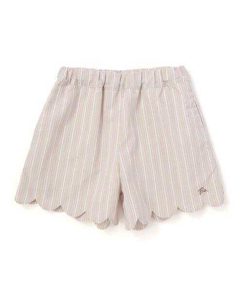 BeBe / べべ ショート・ハーフ・半端丈パンツ | 【お揃い】ナチュラルストライプ裾スカラップショートパンツ(90~160cm) | 詳細15