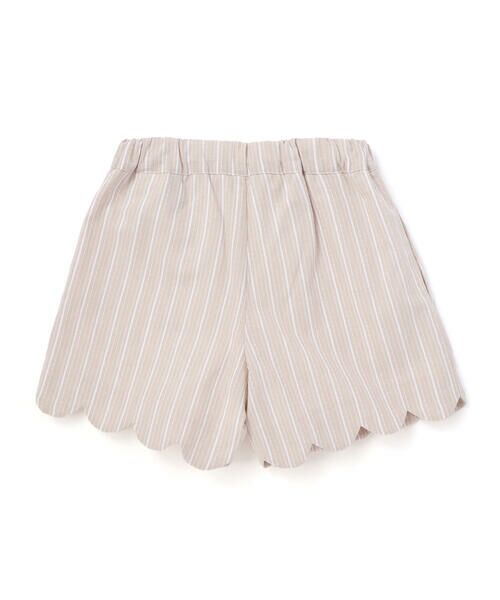 BeBe / べべ ショート・ハーフ・半端丈パンツ | 【お揃い】ナチュラルストライプ裾スカラップショートパンツ(90~160cm) | 詳細16