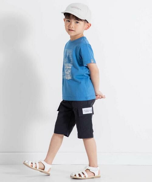 BeBe / べべ ショート・ハーフ・半端丈パンツ | ナイロンワッシャーヨットネームカーゴハーフパンツ(90~160cm) | 詳細1