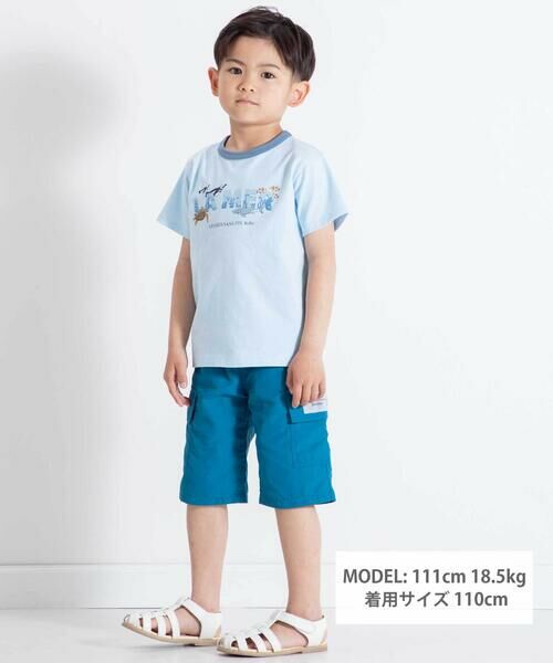 BeBe / べべ ショート・ハーフ・半端丈パンツ | ナイロンワッシャーヨットネームカーゴハーフパンツ(90~160cm) | 詳細5