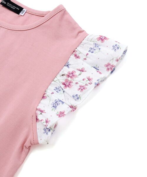 BeBe / べべ Tシャツ | 【お揃い】フラワープリントフリル袖Tシャツ(90~150cm) | 詳細17