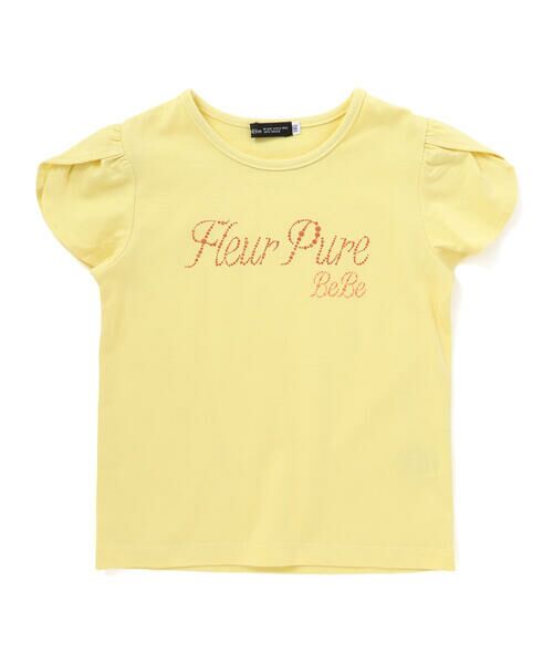 BeBe / べべ Tシャツ | ペタルスリーブ発泡ドットロゴプリントTシャツ(90~160cm) | 詳細19