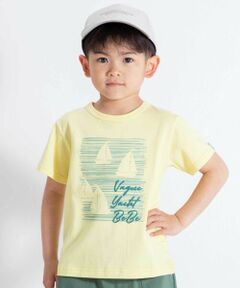 BeBe / べべ Tシャツ | ヨットシルエットプリント天竺半袖Tシャツ(90~160cm)