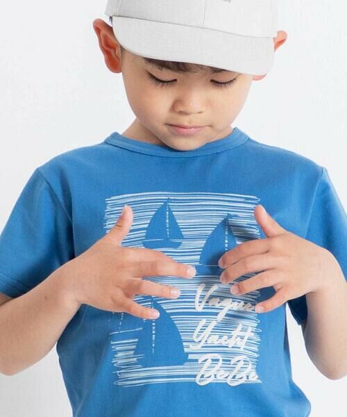 BeBe / べべ Tシャツ | ヨットシルエットプリント天竺半袖Tシャツ(90~160cm) | 詳細7