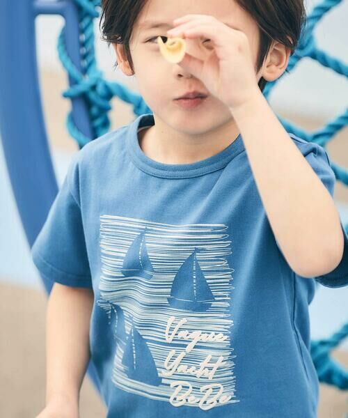 BeBe / べべ Tシャツ | ヨットシルエットプリント天竺半袖Tシャツ(90~160cm) | 詳細2