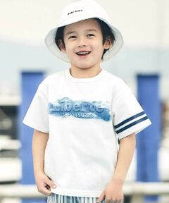BeBe / べべ Tシャツ | エンボス加工Liberteロゴプリント天竺半袖Tシャツ(90~160cm)