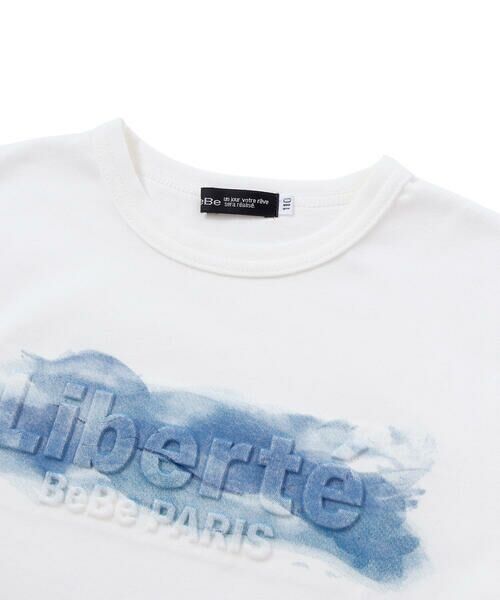 BeBe / べべ Tシャツ | エンボス加工Liberteロゴプリント天竺半袖Tシャツ(90~160cm) | 詳細7