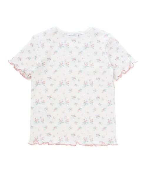 BeBe / べべ ベビー・キッズウエア | 花柄ワッフル半袖Tシャツ+ヒラミニスカパン+ヘアバンドセット(80~90cm) | 詳細4