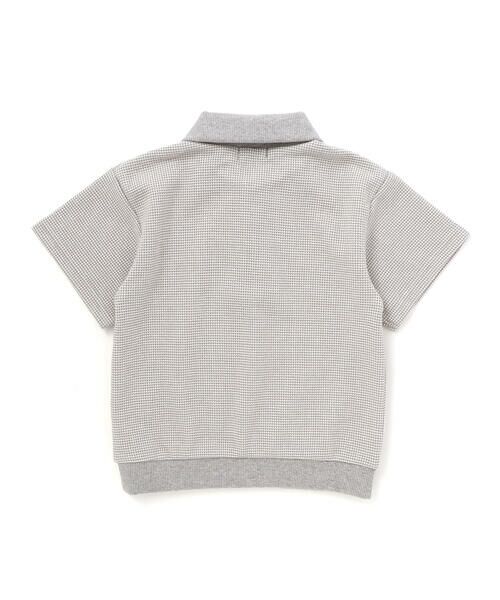 BeBe / べべ ポロシャツ | ワッフルバーズアイ切り替え半袖ポロシャツ(80~90cm) | 詳細14