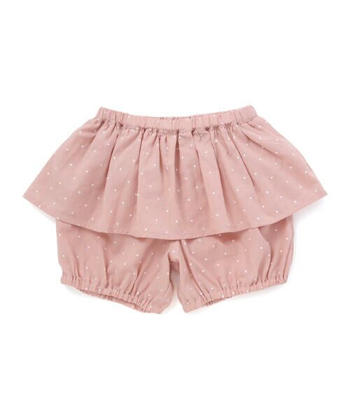 BeBe / べべ ショート・ハーフ・半端丈パンツ | 【お揃い】ツイルドットプリントペプラムフリルブルマ(80~90cm) | 詳細14