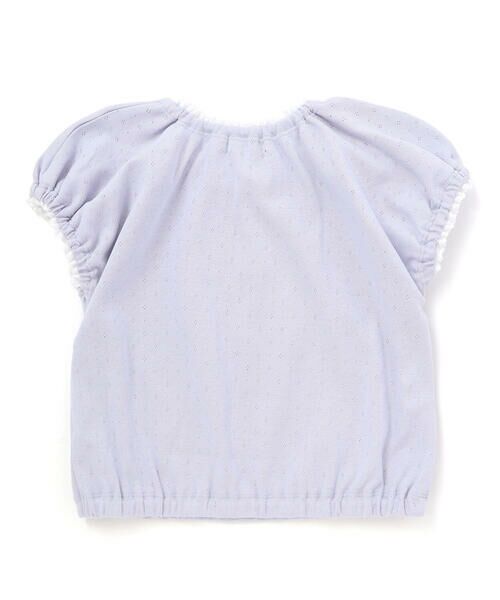 BeBe / べべ Tシャツ | 針抜きスムースステッチフラワー半袖ギャザーTシャツ(80~100cm) | 詳細14