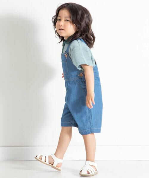 BeBe / べべ サロペット・オールインワン | ライトオンスデニムサロペットハーフパンツ(80~90cm) | 詳細2