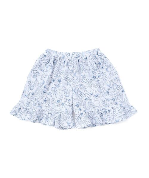 BeBe / べべ ショート・ハーフ・半端丈パンツ | 【お揃い】強撚スムースボタニカルレモン柄キュロットパンツ(90~150cm) | 詳細4