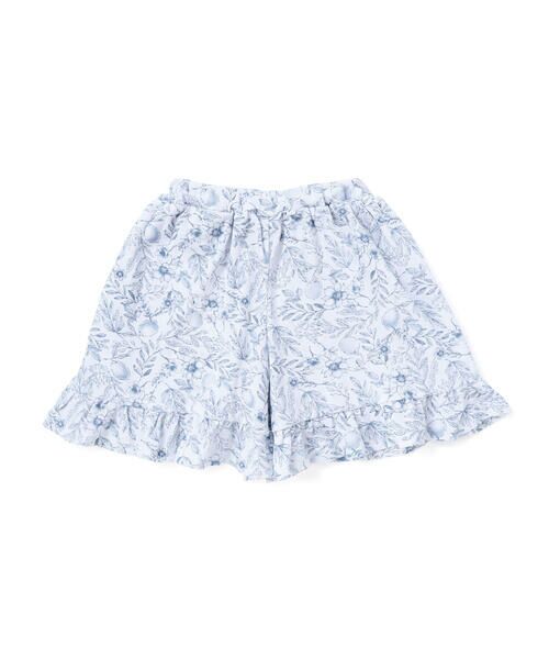 BeBe / べべ ショート・ハーフ・半端丈パンツ | 【お揃い】強撚スムースボタニカルレモン柄キュロットパンツ(90~150cm) | 詳細5