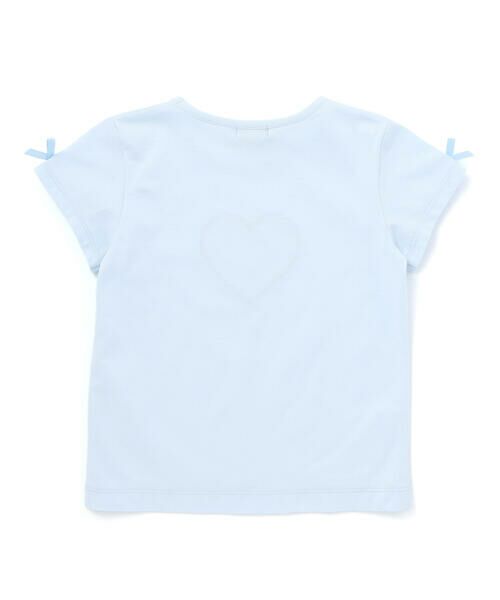 BeBe / べべ Tシャツ | 【お揃い】【神戸タータン×BeBe】チェックハートパッチ半袖Tシャツ(90~160cm) | 詳細7