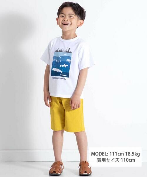 BeBe / べべ Tシャツ | ウミノナカプリント天竺半袖Tシャツ(90~140cm) | 詳細1