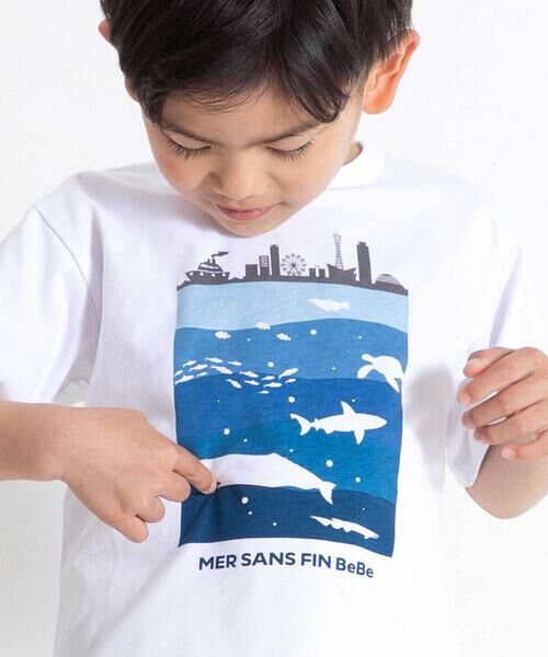 BeBe / べべ Tシャツ | ウミノナカプリント天竺半袖Tシャツ(90~140cm) | 詳細2