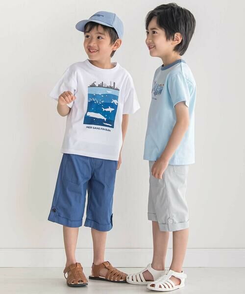 BeBe / べべ Tシャツ | ウミノナカプリント天竺半袖Tシャツ(90~140cm) | 詳細4