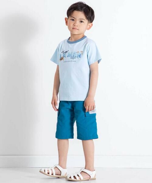BeBe / べべ Tシャツ | ウミノイキモノプリントロゴ天竺半袖Tシャツ(90~140cm) | 詳細1