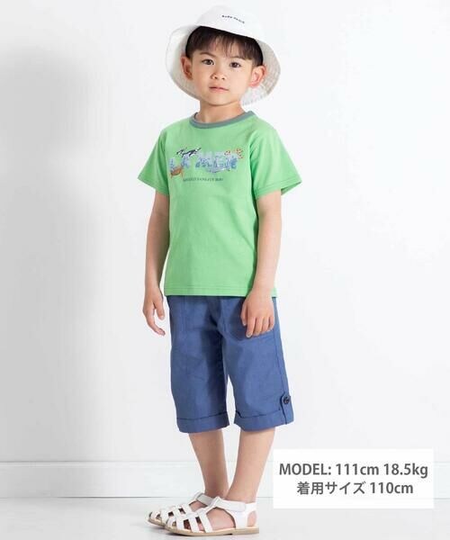 BeBe / べべ Tシャツ | ウミノイキモノプリントロゴ天竺半袖Tシャツ(90~140cm) | 詳細7