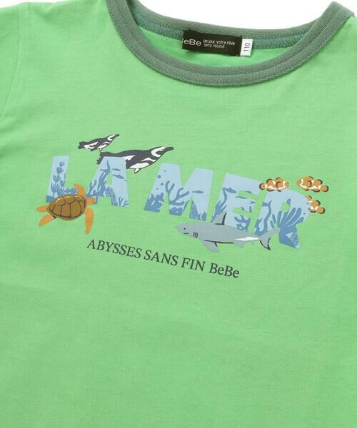 BeBe / べべ Tシャツ | ウミノイキモノプリントロゴ天竺半袖Tシャツ(90~140cm) | 詳細13