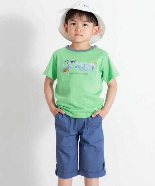 BeBe / べべ Tシャツ | ウミノイキモノプリントロゴ天竺半袖Tシャツ(90~140cm) | 詳細8
