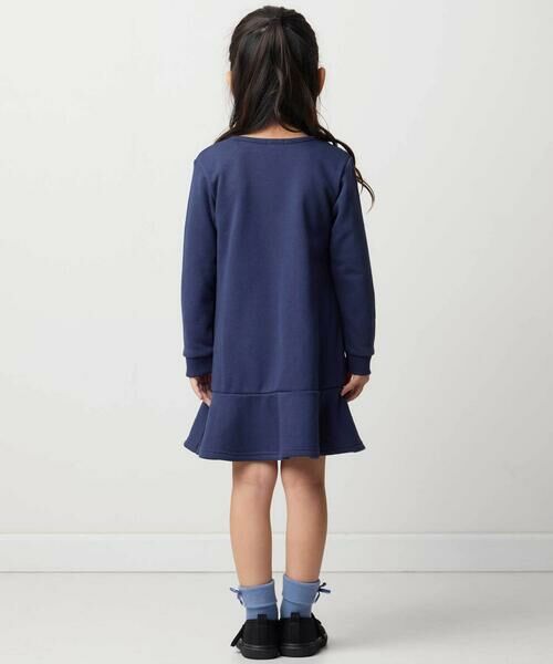 BeBe / べべ ミニ丈・ひざ丈ワンピース | ポシェットデザイン長袖スウェットワンピース(80~140cm) | 詳細2