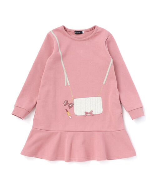 BeBe / べべ ミニ丈・ひざ丈ワンピース | ポシェットデザイン長袖スウェットワンピース(80~140cm) | 詳細9
