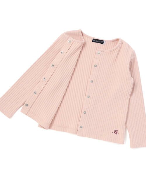 BeBe / べべ カーディガン・ボレロ | 長袖リブカーディガン+天竺ボーダーロゴ半袖Tシャツ セット(90~150cm) | 詳細16