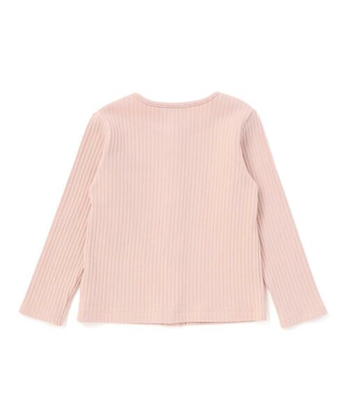 BeBe / べべ カーディガン・ボレロ | 長袖リブカーディガン+天竺ボーダーロゴ半袖Tシャツ セット(90~150cm) | 詳細6