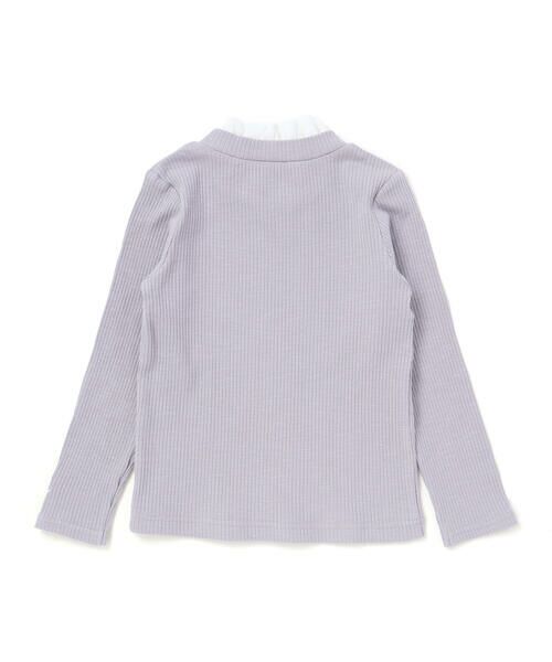 BeBe / べべ Tシャツ | ラメツイードビスチェ+フリル襟テレコ長袖Tシャツ セット(100~160cm) | 詳細6