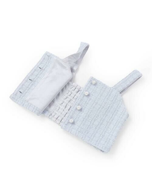 BeBe / べべ Tシャツ | ラメツイードビスチェ+フリル襟テレコ長袖Tシャツ セット(100~160cm) | 詳細14