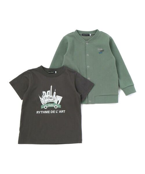 BeBe / べべ カーディガン・ボレロ | カノコ長袖カーディガン+天竺ドライビングプリント半袖Tシャツ セット(90~140cm) | 詳細12