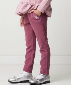 BeBe / べべ チノ・ワークパンツ | 【抗菌・防臭】ミラノリブお花刺しゅう8分丈ロングパンツ(90~130cm)
