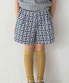 BeBe / べべ ショート・ハーフ・半端丈パンツ | 【お揃い】ジオメトリックプリントベルトラインショートパンツ(100~150cm)