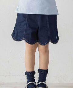 BeBe / べべ ショート・ハーフ・半端丈パンツ | ジョグデニムスカラップショートパンツ(90~150cm)