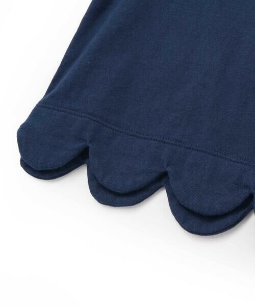 BeBe / べべ Tシャツ | グログランBIGリボンモチーフ裾スカラップ長袖Tシャツ(90~160cm) | 詳細8